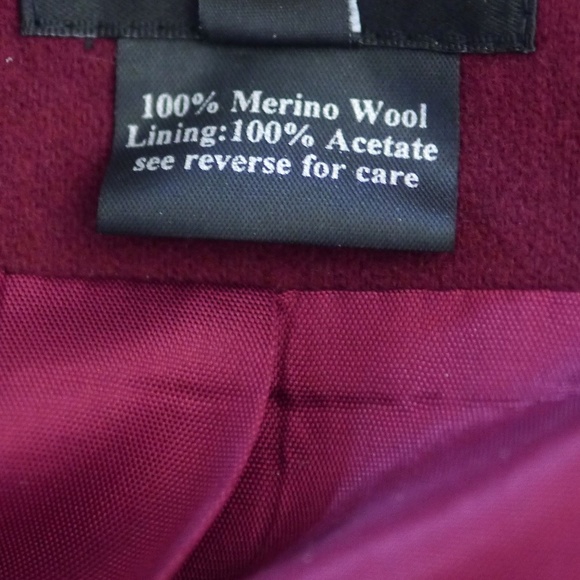 Sachi Collection Burgundy Wool Jacket - Picture 7 of 8